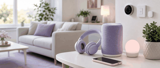 Simple Smart Home themed Audible listening scene